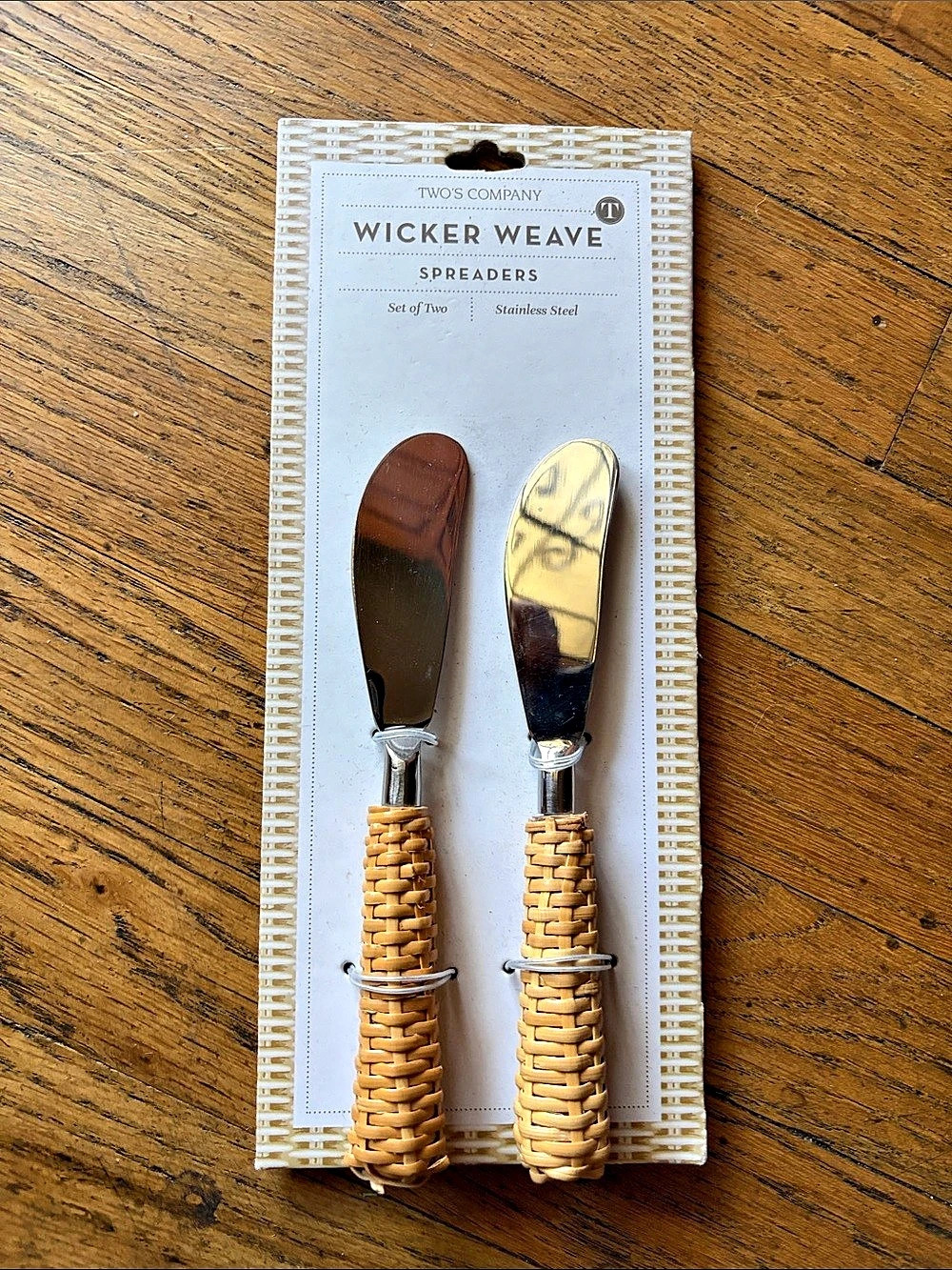Twos Company Wicked Weave Spreaders Brown & Gold Spreaders NWT